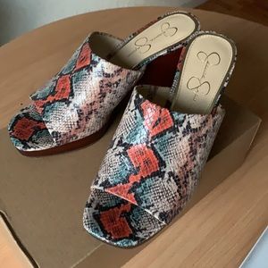 Jessica Simpson Burnt Orange Wedge Heels Sheyna